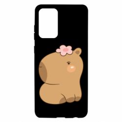 Чохол для Samsung A72 5G Капібара з квіткою - PrintSalon