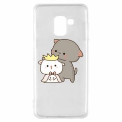 Чехол для Samsung A8 2018 Чиби котики - PrintSalon