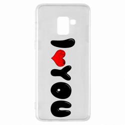 Чехол для Samsung A8+ 2018 День Валентина I love you - PrintSalon