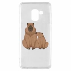 Чехол для Samsung A8 2018 Две капибары