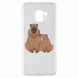 Чехол для Samsung A8+ 2018 Две капибары - PrintSalon