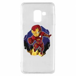 Чехол для Samsung A8 2018 Flying Iron man - PrintSalon