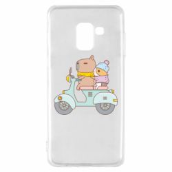 Чехол для Samsung A8 2018 Капибара и Морская свинка - PrintSalon