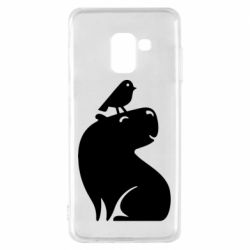 Чохол для Samsung A8 2018 Копібара та Пташка - PrintSalon