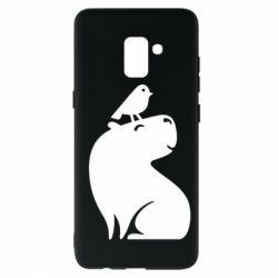 Чохол для Samsung A8+ 2018 Копібара та Пташка - PrintSalon