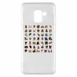 Чехол для Samsung A8 2018 Коты мем. - PrintSalon