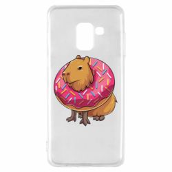 Чехол для Samsung A8 2018 Пончик с капибарой - PrintSalon