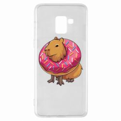 Чехол для Samsung A8+ 2018 Пончик с капибарой