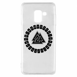 Чехол для Samsung A8 2018 Scandinavian Runes And Walknut - PrintSalon