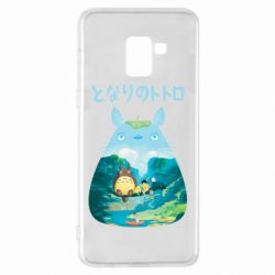 Чехол для Samsung A8+ 2018 Тоторо на рыбалке - PrintSalon