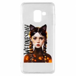 Чехол для Samsung A8 2018 Венздей кошка - PrintSalon