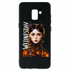 Чехол для Samsung A8+ 2018 Венздей кошка - PrintSalon