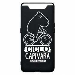 Чехол для Samsung A80 Капибара на велосипеде - PrintSalon