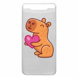 Чехол для Samsung A80 Капибара сердечко - PrintSalon