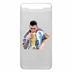 Чехол для Samsung A80 Месси целует кубок - PrintSalon