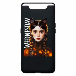 Чехол для Samsung A80 Венздей кошка