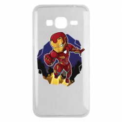 Чехол для Samsung J3 2016 Flying Iron man - PrintSalon