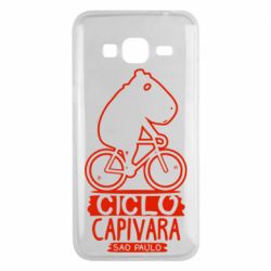 Чехол для Samsung J3 2016 Капибара на велосипеде - PrintSalon