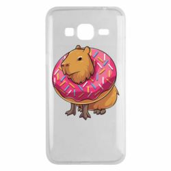 Чехол для Samsung J3 2016 Пончик с капибарой - PrintSalon
