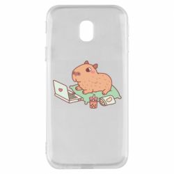 Чехол для Samsung J3 2017 Capybara With Laptop - PrintSalon