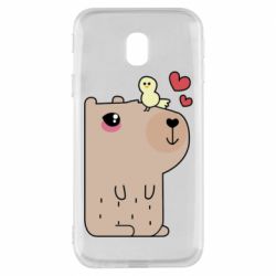 Чехол для Samsung J3 2017 Капибара с цыпленком - PrintSalon