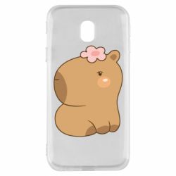 Чохол для Samsung J3 2017 Капібара з квіткою - PrintSalon