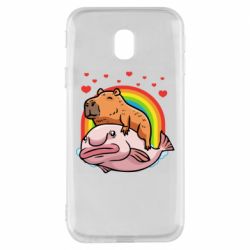 Чехол для Samsung J3 2017 Капибара на рыбе - PrintSalon