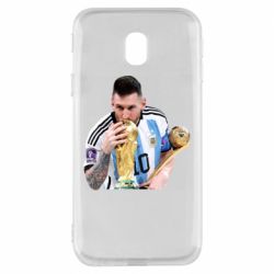 Чехол для Samsung J3 2017 Месси целует кубок - PrintSalon