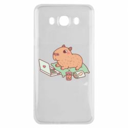 Чехол для Samsung J7 2016 Capybara With Laptop
