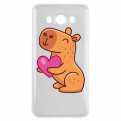 Чехол для Samsung J7 2016 Капибара сердечко