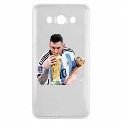 Чехол для Samsung J7 2016 Месси целует кубок
