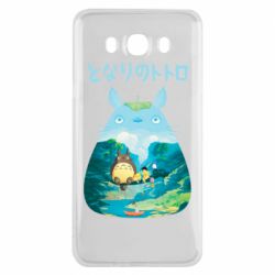 Чехол для Samsung J7 2016 Тоторо на рыбалке
