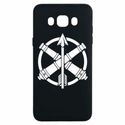 Чехол для Samsung J7 2016 Знак войск противовоздушной обороны, сухопутных войск и зенитно-ракетных войск воздушных сил