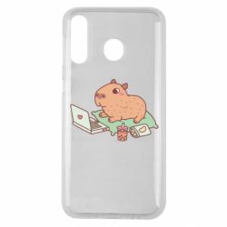 Чехол для Samsung M30 Capybara With Laptop - PrintSalon