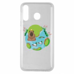 Чехол для Samsung M30 Капибара в воде - PrintSalon
