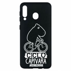 Чехол для Samsung M30 Капибара на велосипеде - PrintSalon