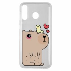 Чехол для Samsung M30 Капибара с цыпленком - PrintSalon