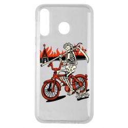 Чехол для Samsung M30 Смерть с косой в винке! Горящий кремль