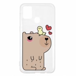 Чехол для Samsung M31 Капибара с цыпленком - PrintSalon