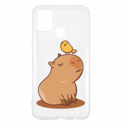 Чехол для Samsung M31 Капибара с птичкой - PrintSalon