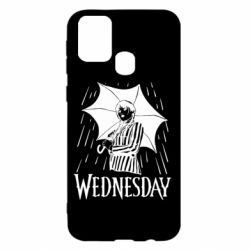 Чохол для Samsung M31 Венздей Вдамс и зонт - PrintSalon