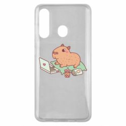 Чехол для Samsung M40 Capybara With Laptop - PrintSalon