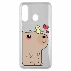 Чехол для Samsung M40 Капибара с цыпленком - PrintSalon