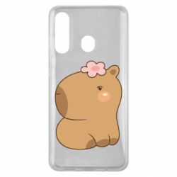 Чохол для Samsung M40 Капібара з квіткою - PrintSalon