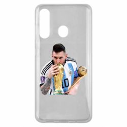 Чехол для Samsung M40 Месси целует кубок - PrintSalon