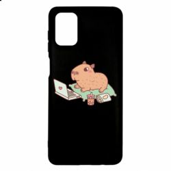 Чехол для Samsung M51 Capybara With Laptop - PrintSalon