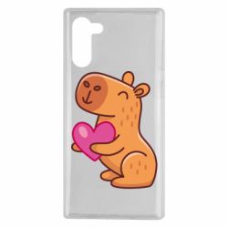 Чехол для Samsung Note 10 Капибара сердечко - PrintSalon