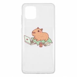 Чехол для Samsung Note 10 Lite Capybara With Laptop - PrintSalon
