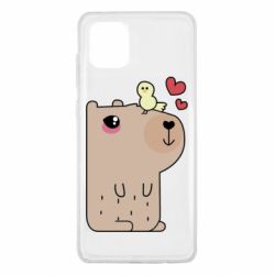 Чехол для Samsung Note 10 Lite Капибара с цыпленком - PrintSalon