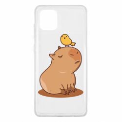 Чехол для Samsung Note 10 Lite Капибара с птичкой - PrintSalon